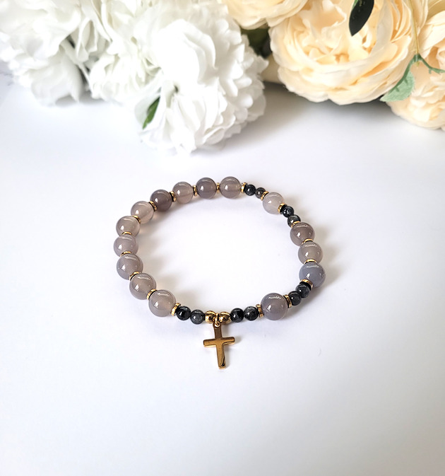 bransoletki z kamieni naturalnych RÓŻANIEC na rękę z kamieni naturalnych