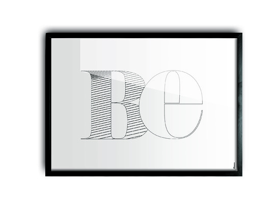 BE czarno-biała grafika // 40x50cm MM House Design