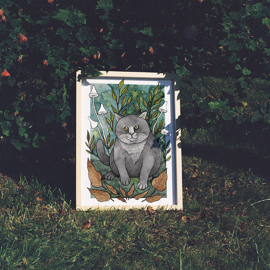 grafiki i ilustracje Chonky Cat - baśniowa ilustracja A4, 21 x 29,7 cm
