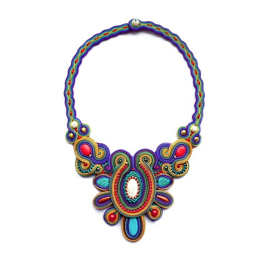 Amiya- etniczny naszyjnik sutasz Mró Soutache