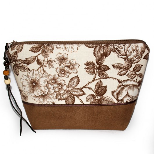 kosmetyczka - brown flowers L MOONAXA