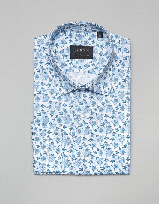 koszule męskie koszula calimera 00317 dł. rękaw biały slim fit 176/182 39