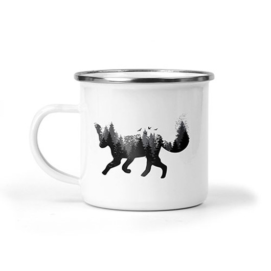 kubki Kubek metalowy leśny lis