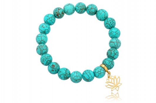 BRANSOLETKA turkus + srebro 925 pozłacane Coccola JEWELLERY