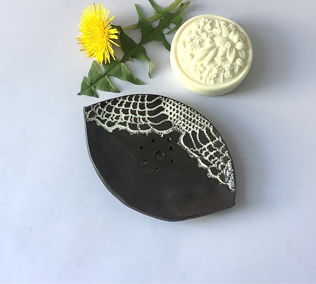 mydelniczki Mydelniczka ceramiczna "Koronka"
