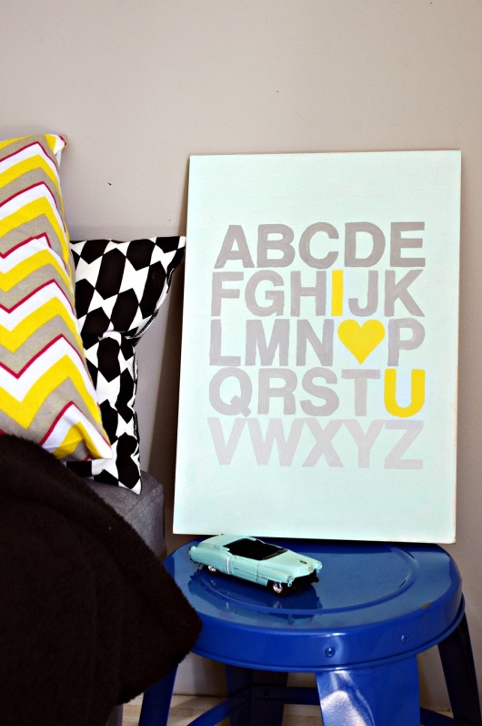 Typografia na sklejce ALFABET Any THING