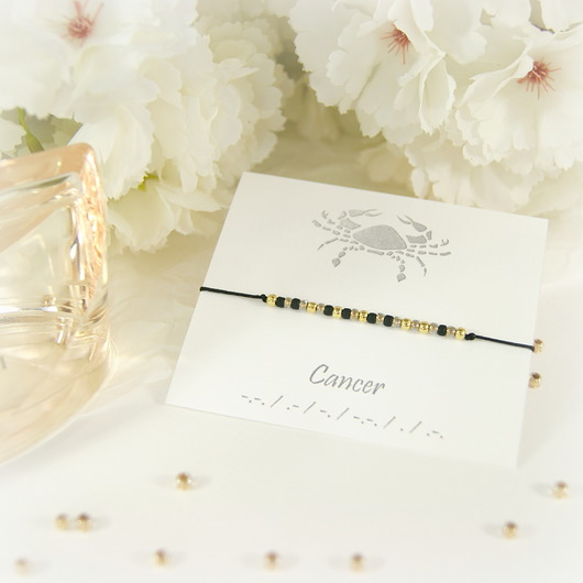 bransoletki na sznurku Alfabet morse'a Rak Bransoletka Zodiak Cancer