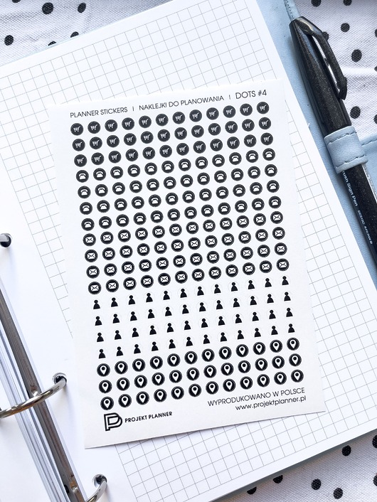 naklejki i wlepy Naklejki do planowania PLANNER STICKERS DOTS #4
