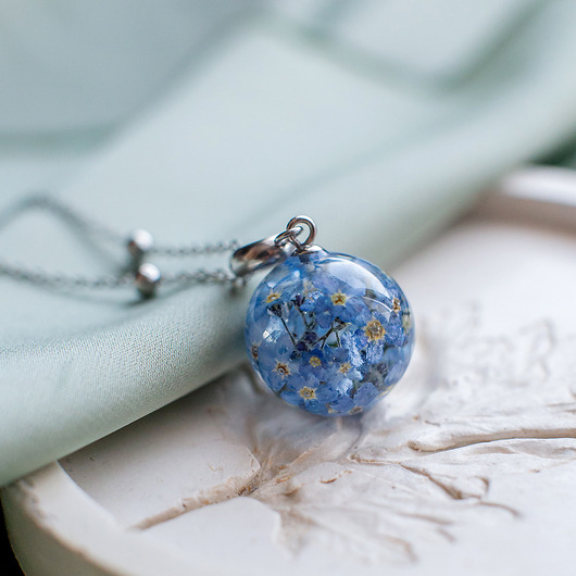 wisiory Wisiorek z niezapominajkami