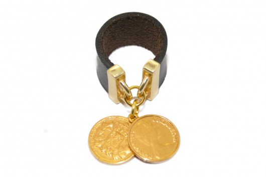 Leather Ring with Royal Coins Joccos Design