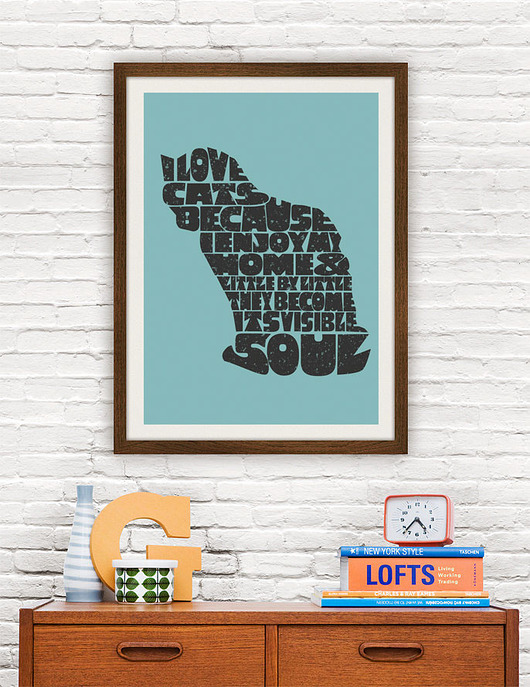 Plakat Cats Visible Soul - Jean Cocteau minimalmill
