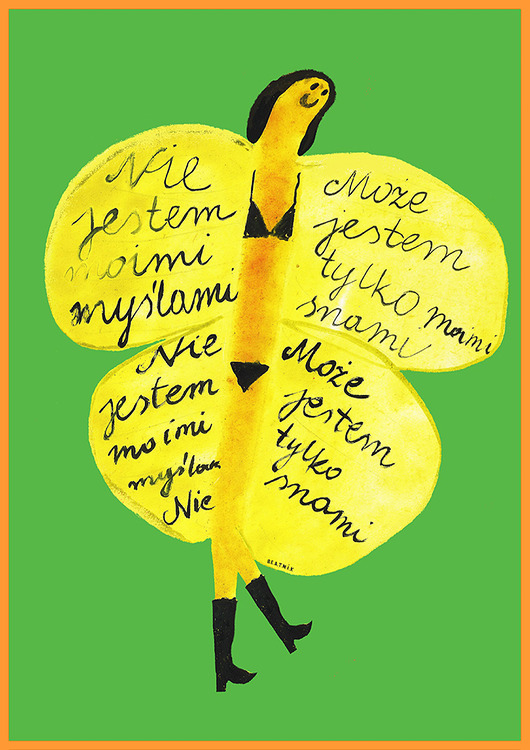plakaty Plakat MOTYL Może jestem snami Nie jestem myślami Kobieta Marzenia Prezent dl...