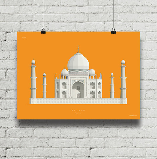 plakaty Taj Mahal - plakat giclee art