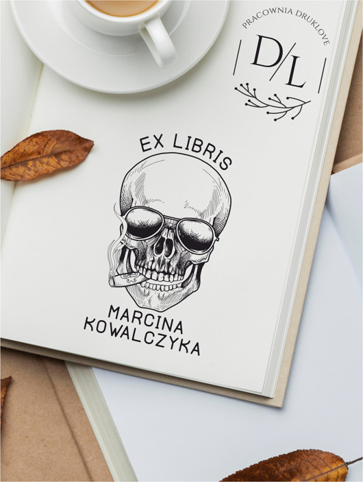 stemple Stempel ex libris personalizowany Czacha