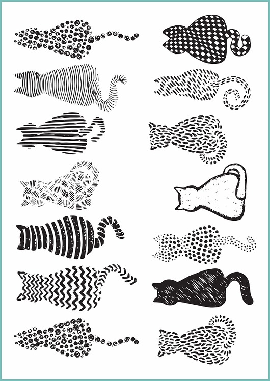 tatuaże zmywalne, tymczasowe Tatuaż tymczasowy "Koty w stylu doodle"