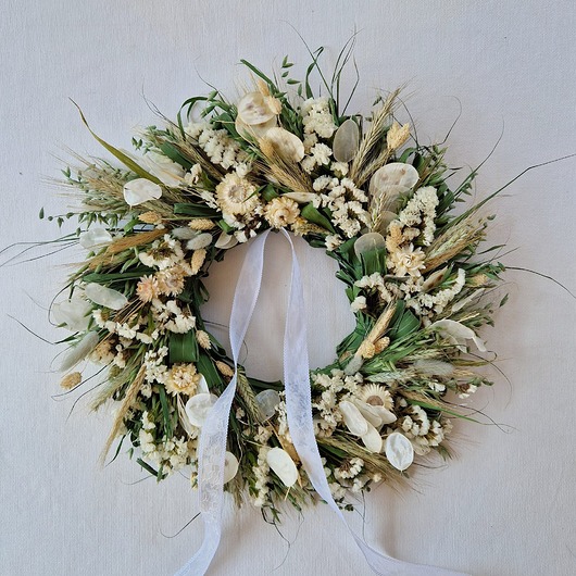 wianki NATURALNY letni wianek  na drzwi - LETNIE POLA