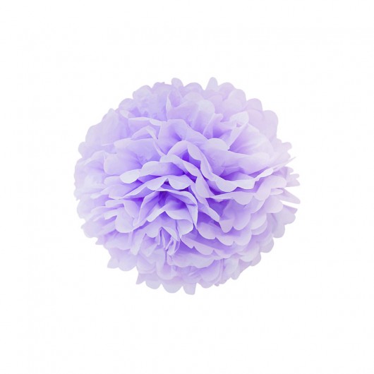 Pompony papierowe lawendowe 25 cm Wiewiórka i Spółka