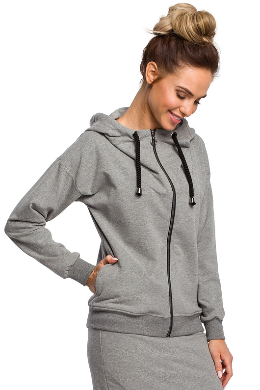 Bluza z kapturem-szara(M-420) MOE