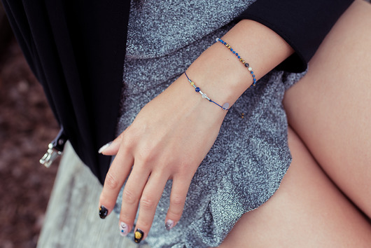bransoletki z kamieni naturalnych Bransoletka Zodiac Strzelec Opal Lapis Lazuli Topaz Szafir