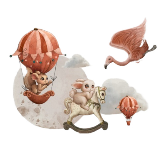 naklejki ścienne do pokoju dziecka Zestaw naklejek ściennych Magic Dreams 100
