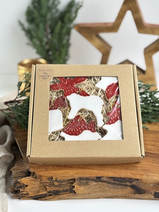 ozdoby choinkowe Zawieszki choinkowe  ceramiczne ozdoby świąteczne