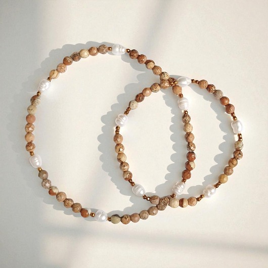 bransoletki z kamieni naturalnych RAZEM TANIEJ: bransoletka na nogę i na rękę : perły, jaspis, hematyt