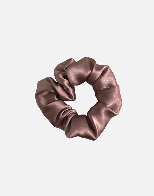 gumki do włosów Jedwabna scrunchie gumka frotka midi taupe 2