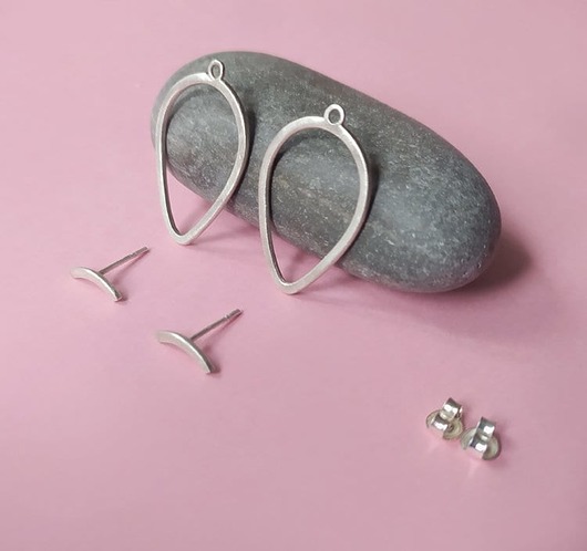 kolczyki srebrne Kolczyki DOUBLE RINGS, srebro 925