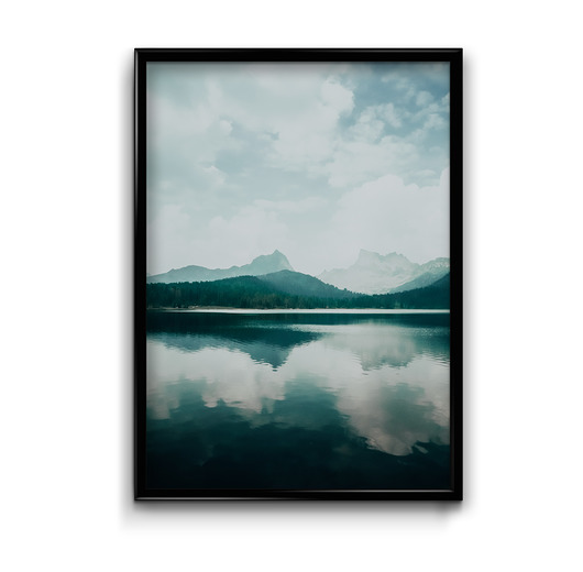 Plakat Krajobraz z jeziorem  Bury Lis