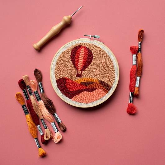 Ozdoby na ścianę Zestaw do punch needle Kapadocja