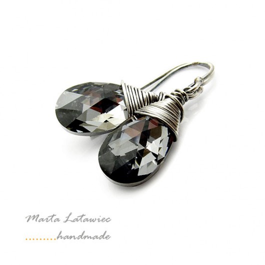 Kolczyki Swarovski O zmierzchu  Marta Latawiec