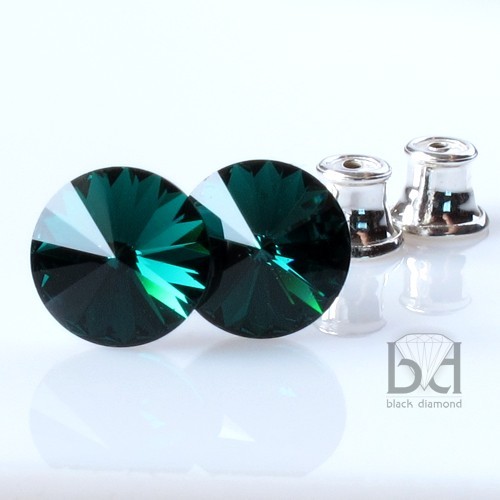 Sztyfty kryształ Swarovski (8,2 mm) Black Diamond