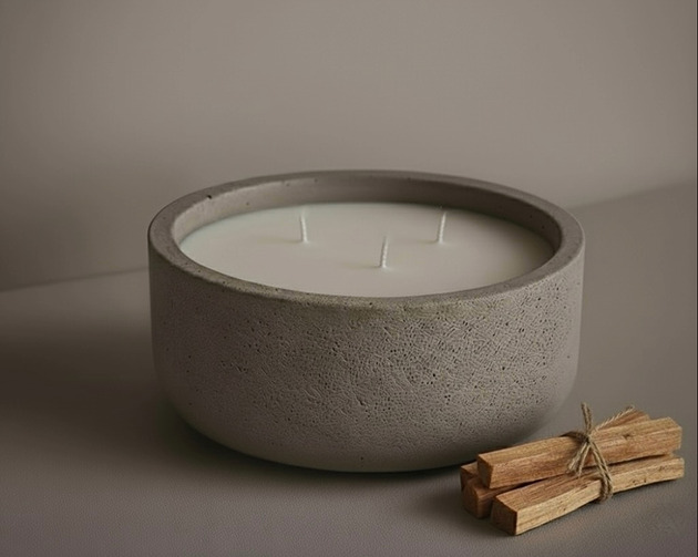 świeczniki i świece Świeca sojowa zapachowa DRZEWO SANDALOWE & PIŻMO, 215 ml