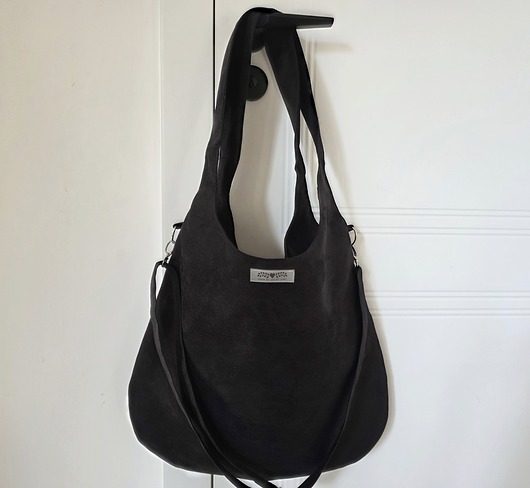 torby na ramię Duża torba worek boho czarna XXL na ramię pojemna