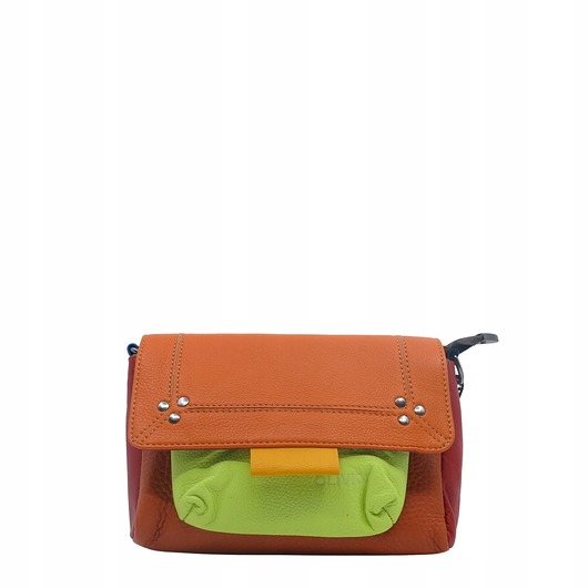 torby na ramię Torebka skórzana, miękka, na ramię długi pasek oryginalna zero waste OLIVKA