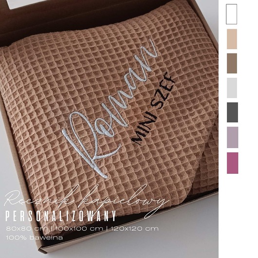 przewijaki i ręczniki dla dzieci Ręcznik kąpielowy z kapturkiem haft rozmiary kolory