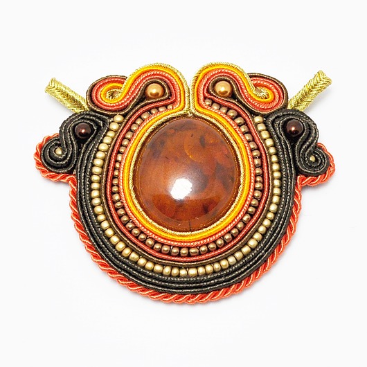 wisiory Sutaszowy wisior AMBER