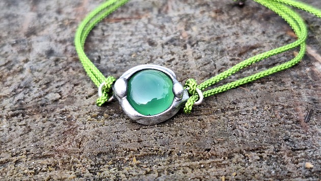 bransoletki wire wrapping Onyks  - bransoletka sznurkowa