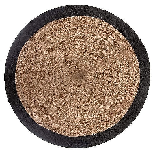 Dywan Jutowy z Czarną Lamówką 120 cm MIA home