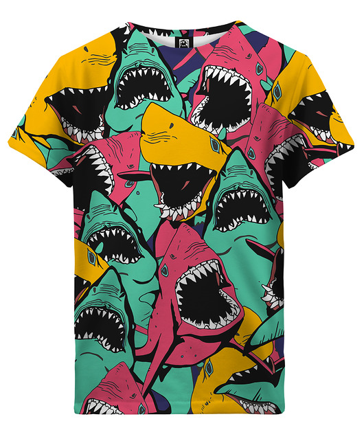 t-shirty dla chłopców T-shirt Boy DR.CROW Angry Sharks