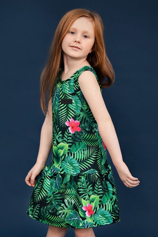 sukienki dla dziewczynki Sukienka WAVE JUNGLE MESS KIDS