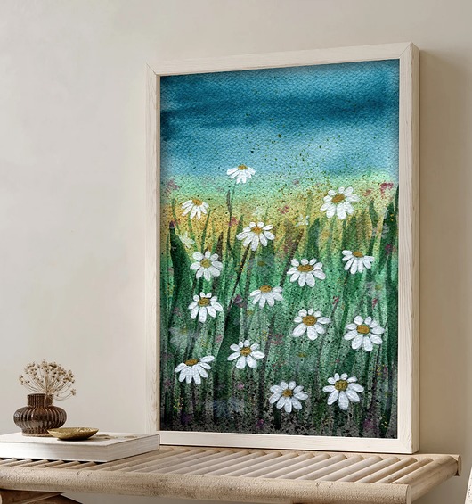 grafiki i ilustracje Rumianki. Plakat