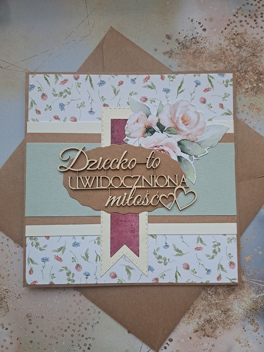 kartki scrapbooking Kartka z okazji narodzin dziecka