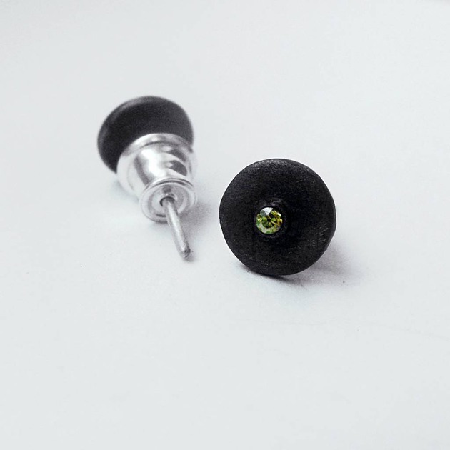 kolczyki z kamieniami Kolczyki OKRĄG