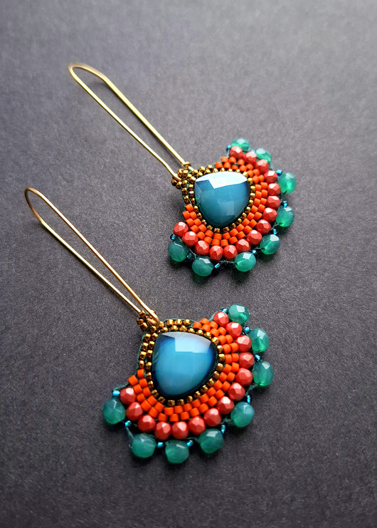 kolczyki szklane Kolczyki w szkle kolorowym no5