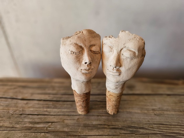 kuchnia - różne Ceramiczny zestaw korków do wina handmade