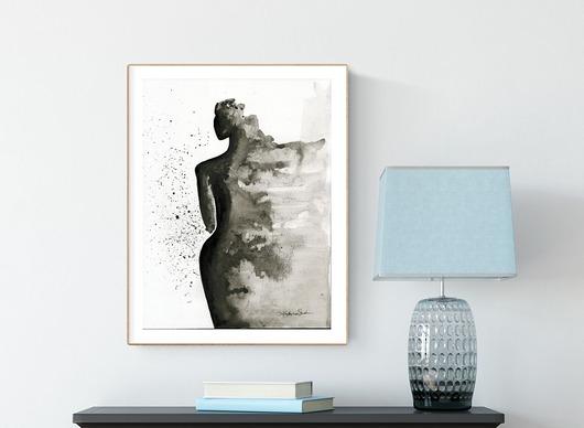 grafika 30 x 40 cm wykonana ręcznie Krystyna Siwek Art