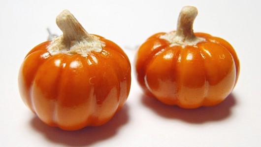 kolczyki pomarańczowe dynie Piecuchowo