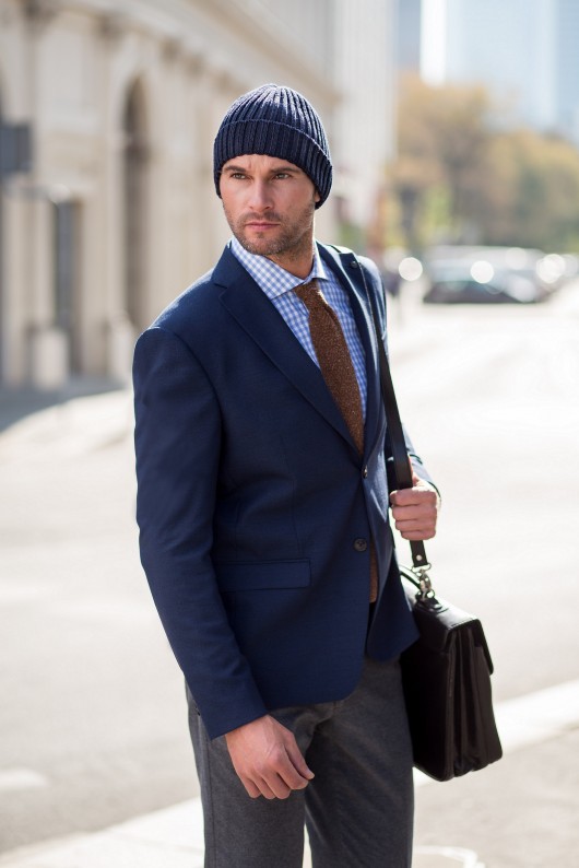 czapki i kapelusze męskie Męska Czapka Z Wełny Merynosa