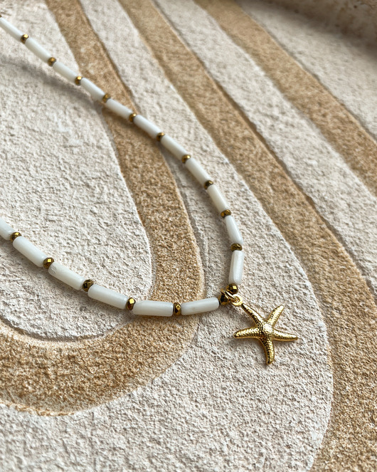 chokery Morski naszyjnik choker z rozgwiazdą